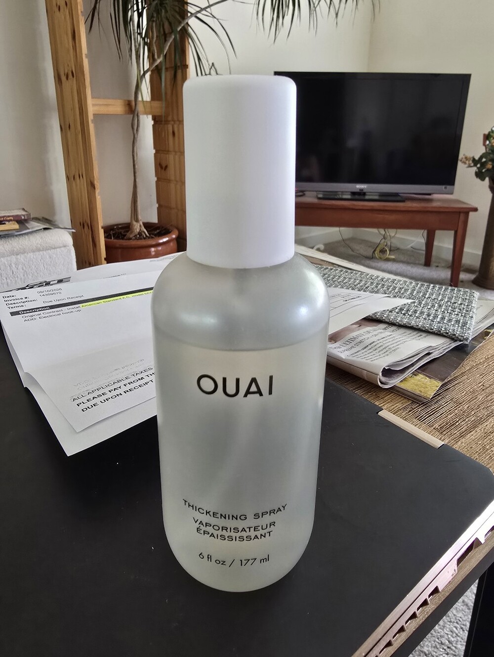 OUAI Thickening Spray - Frosted White Bottle